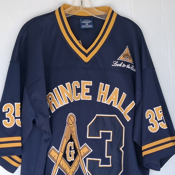 Bigboy Headgear Prince Hall Masonic Fraternity F & AM Jersey Mens Size 3X Blue - Picture 4 of 11